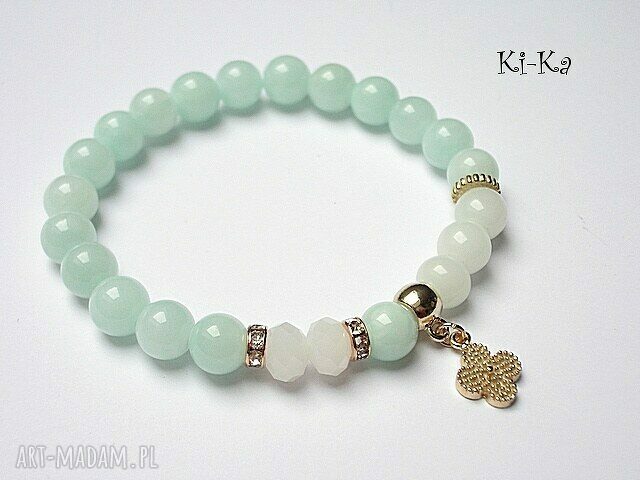 Kolekcja rich light blue jadeity kryształki kamienie projekt