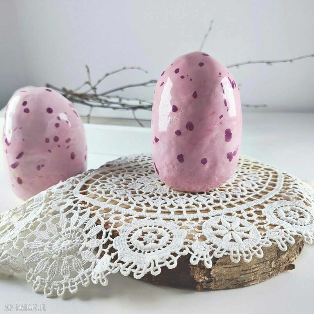Ceramiczne pisanki - kolorowe jajka w zestawie 2 szt.