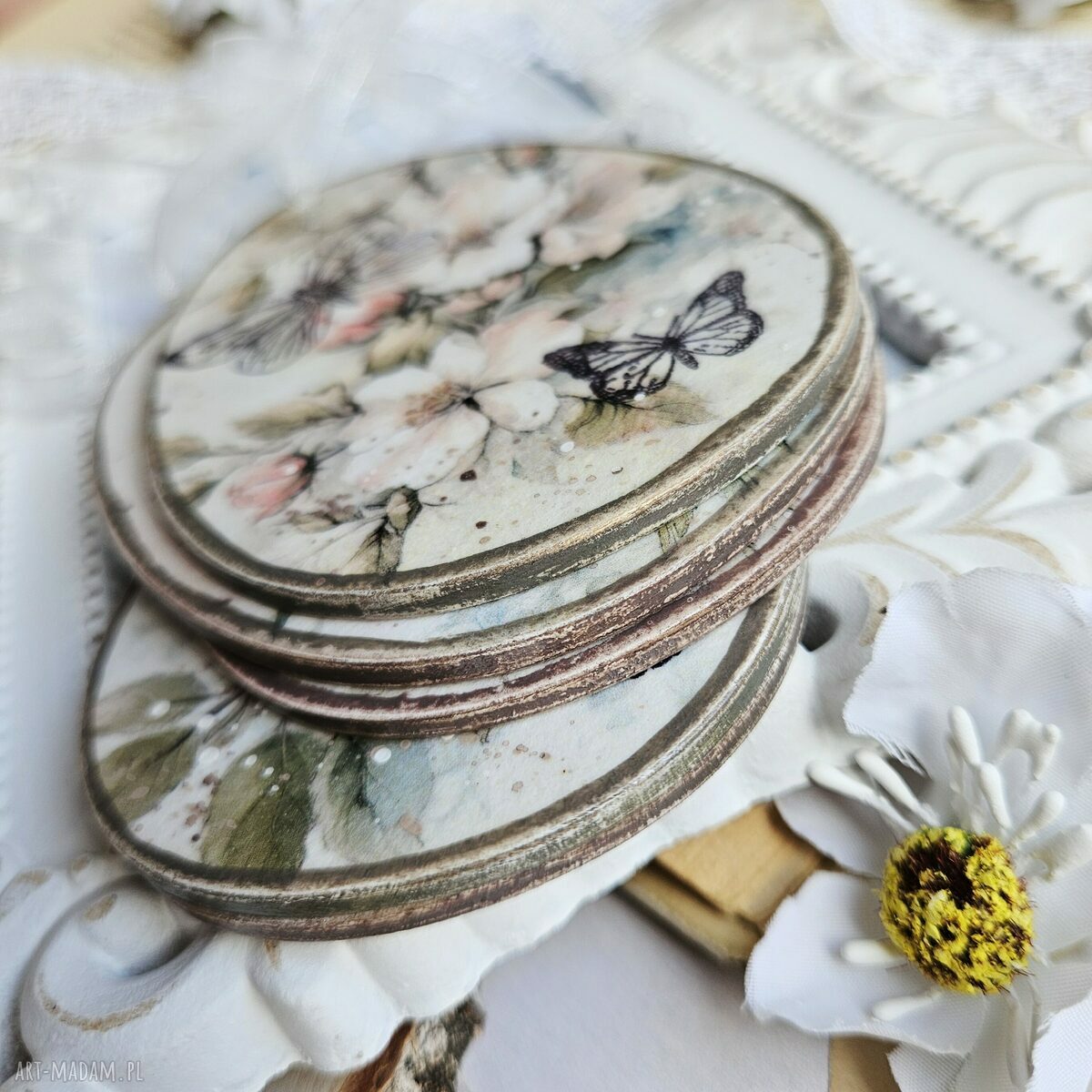 dekoracje wielkanocne: Jajka: dekoracje wiosenne wielkanocne decoupage Hand Made