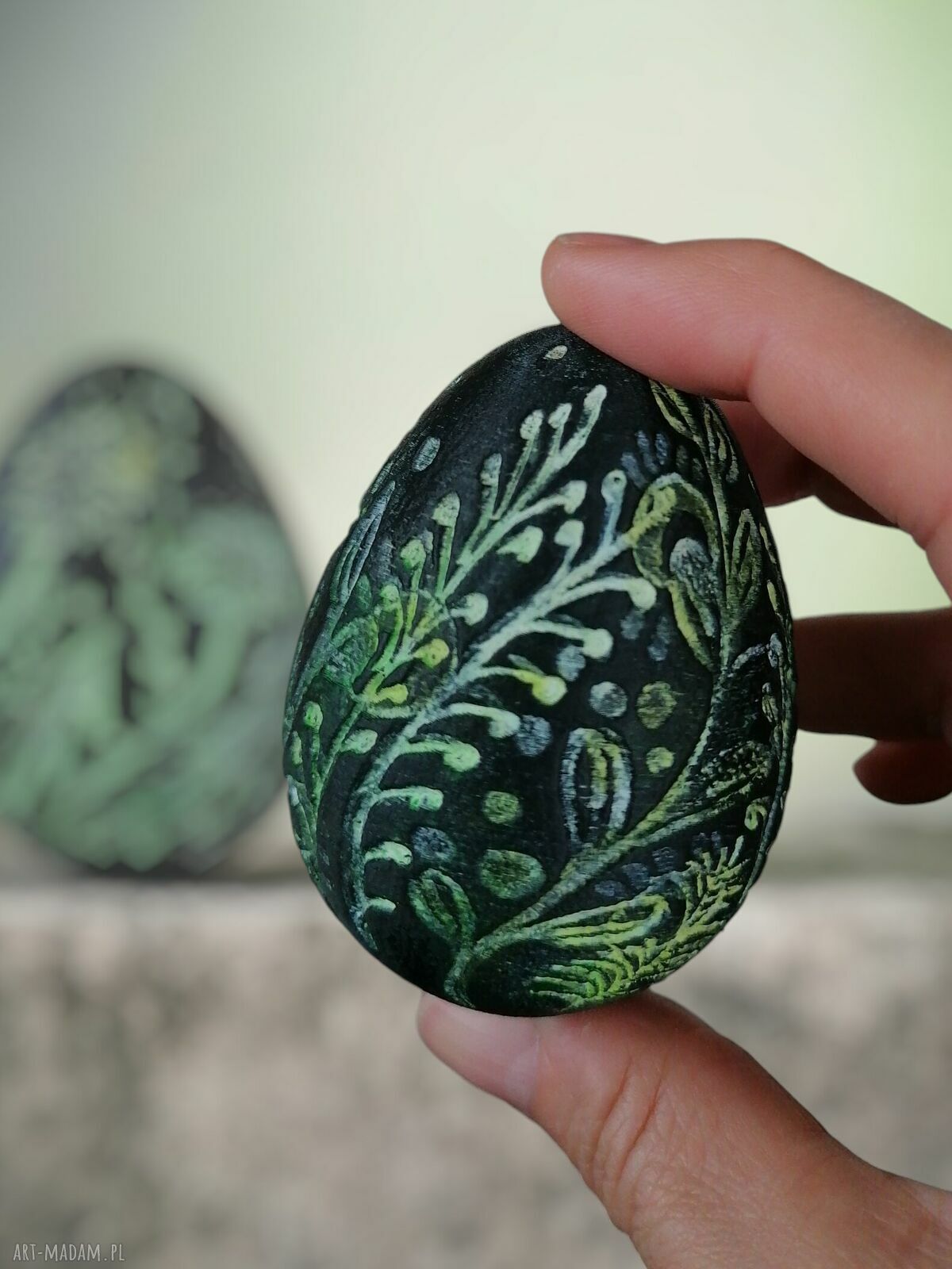 Jajka Wielkanocne - zestaw dwóch bazgrolkowych pisanek 6,5 cm