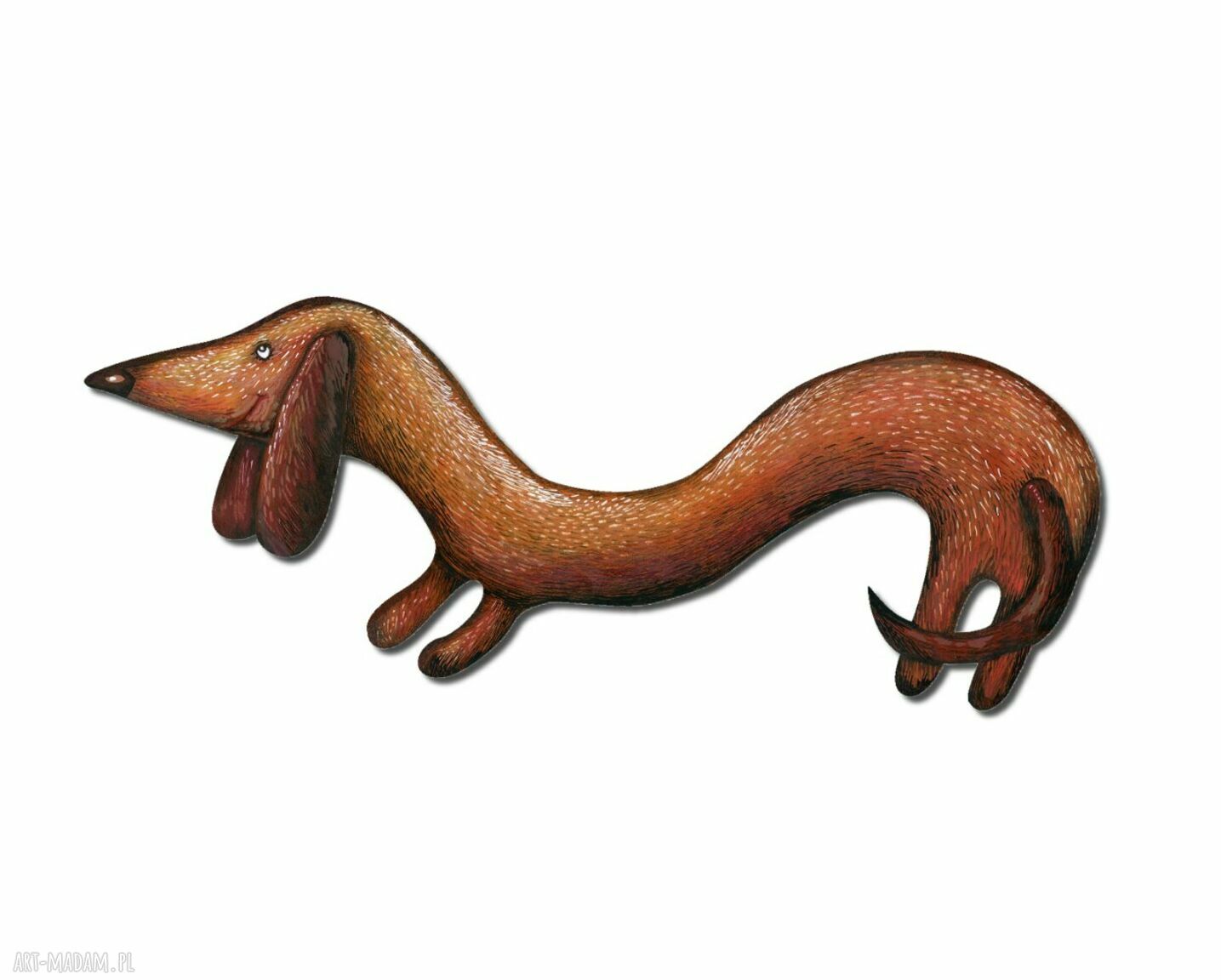 Jamnik - magnes na lodówkę z drewna (sklejki)