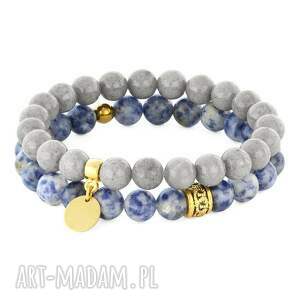 blue grey & gold set