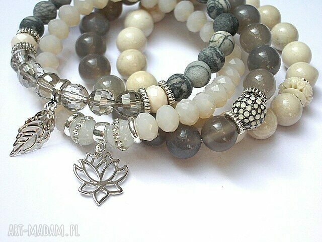 GREY AND IVORY SET /06 2014/ ręcznie wykonane