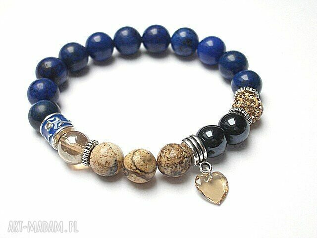KOLEKCJA RICH BEIGE AND COBALT /11 2014/ handmade