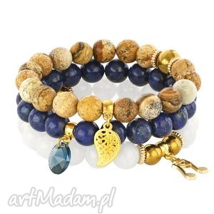 lapis lazuli stone jasper & jade set