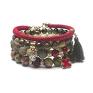 gustowne bransoletki jaspis olive & red /15 01 20/ - set