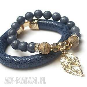 strap - navy blue & leaf 15 09 15 duo