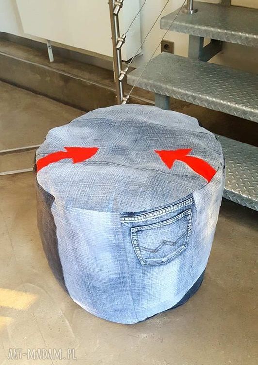 Puf jeansowy
