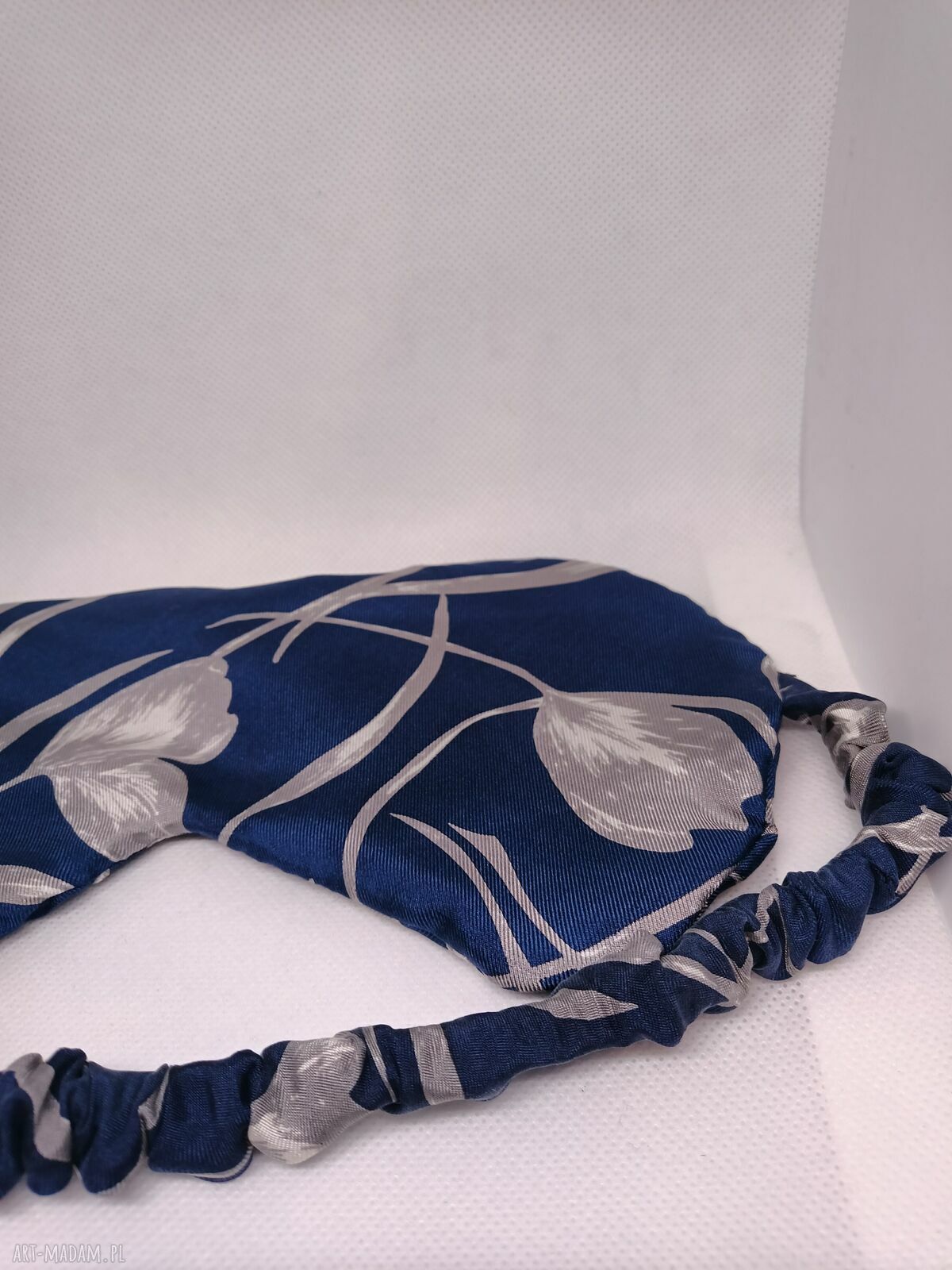 Jedwabno-wełniana opaska na oczy do spania i relaksu - zaciemniająca handmade