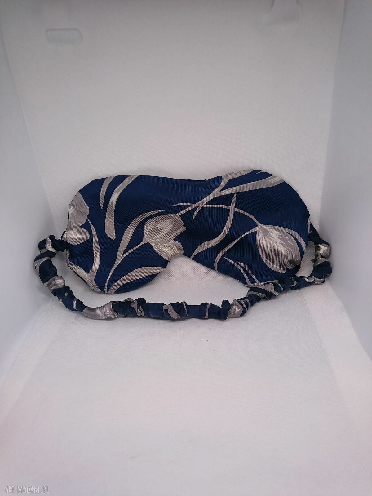 Jedwabno-wełniana opaska na oczy do spania i relaksu - zaciemniająca handmade