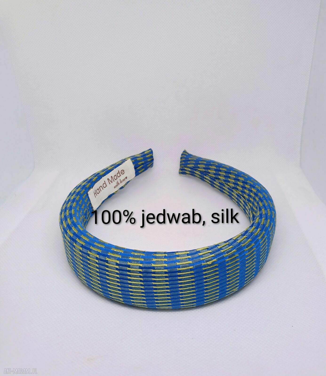 Jedwabna opaska Puffy - ręcznie szyta tiara z 100% jedwabiu