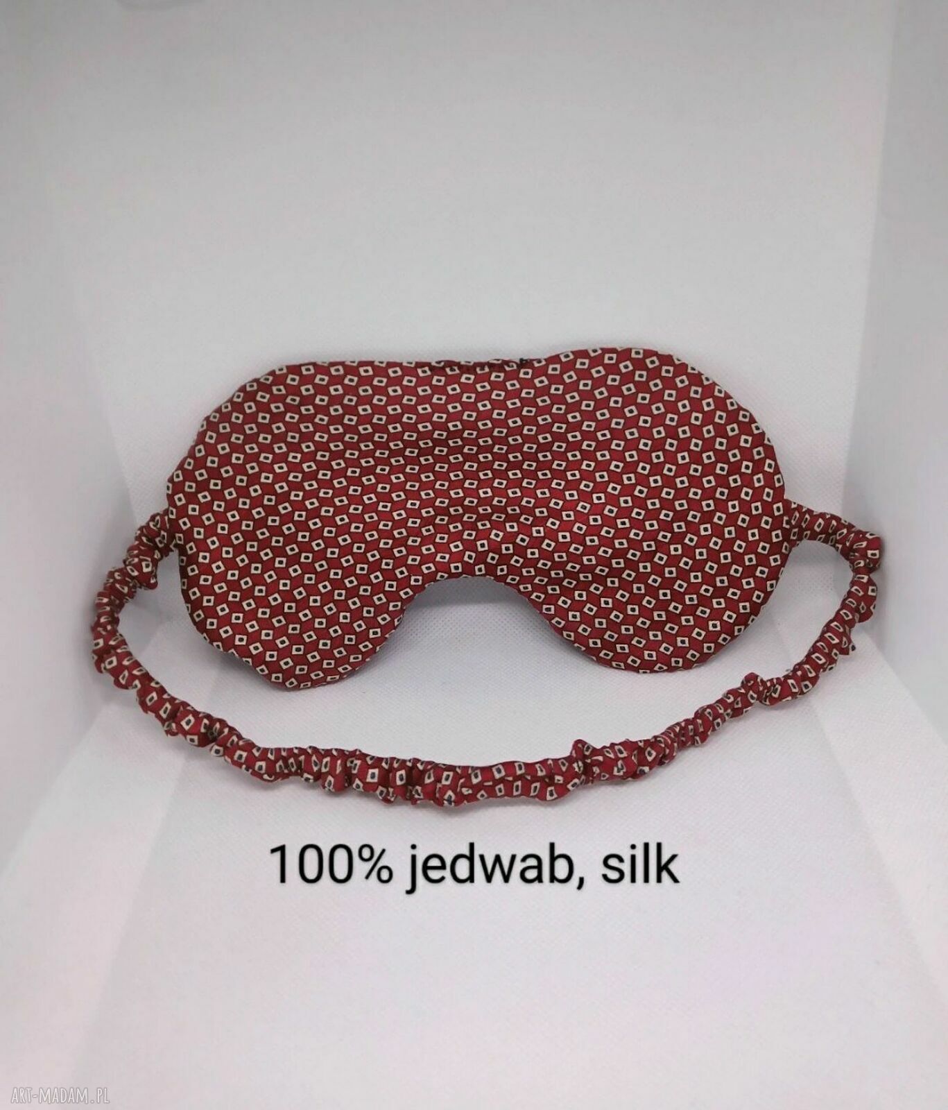 Opaska na oczy do spania i relaksu - jedwab naturalny i wełna