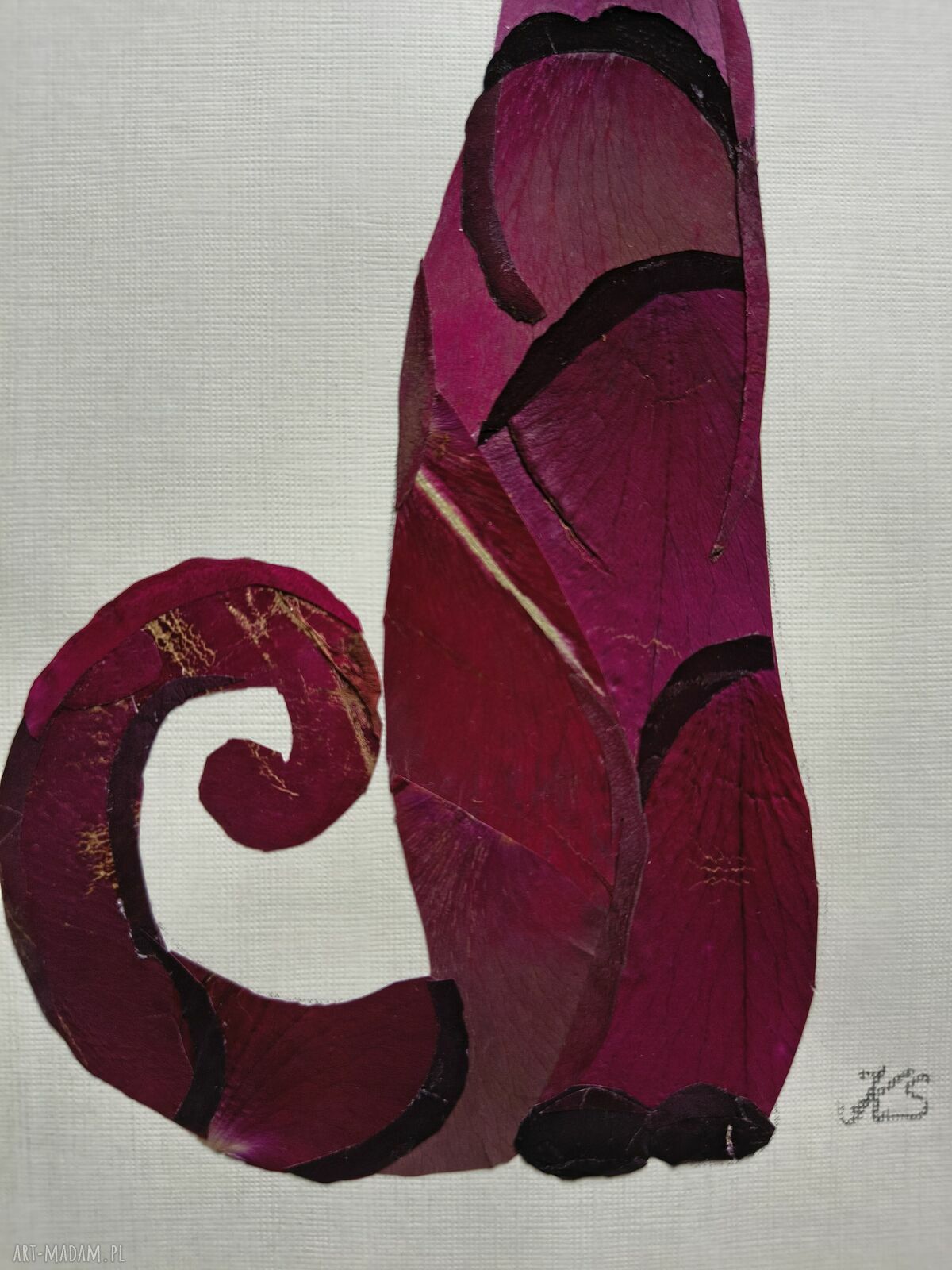 Jego Wysokość - kot z charakterem, obraz botaniczny 21x30 cm