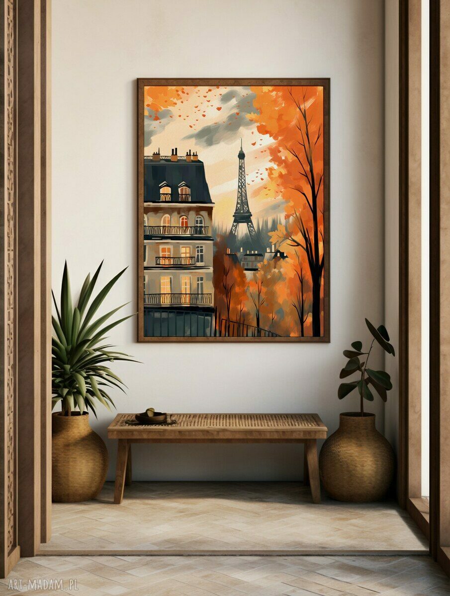 Plakat Jesień w Paryżu v2 - format 30x40 cm
