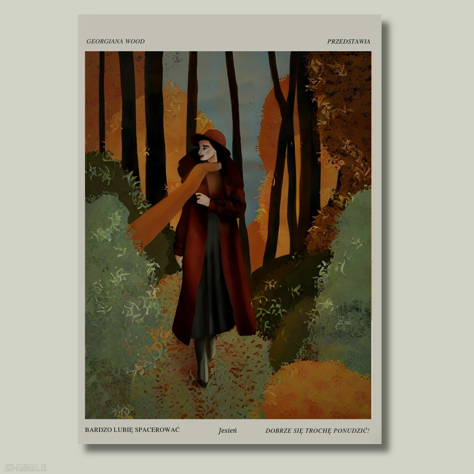 Jesień - plakat A4 21x29,7 cm do sypialni - art-Madam.pl