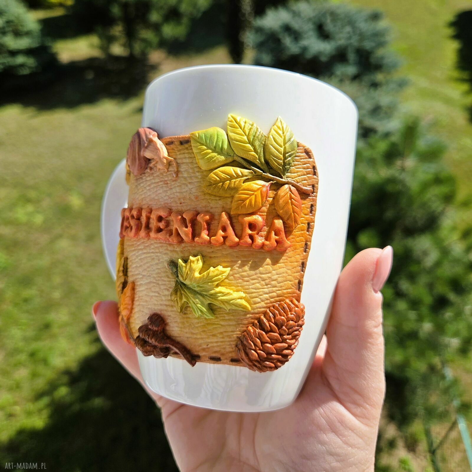 Kubek „Jesieniara” - ręcznie dekorowany
