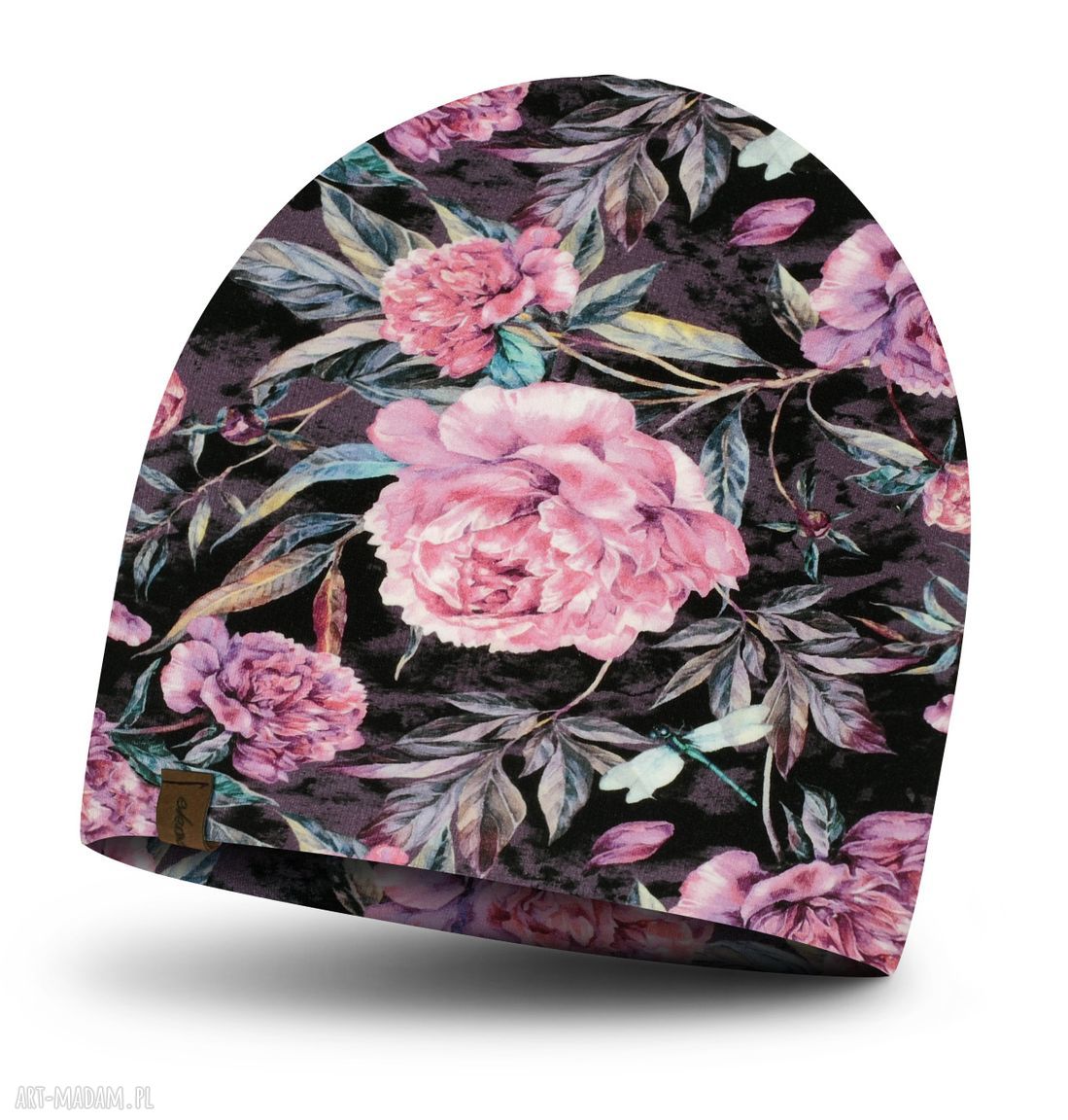 Jesienna czapka dla dziewczynki podwójny ateriał ciepła prezent