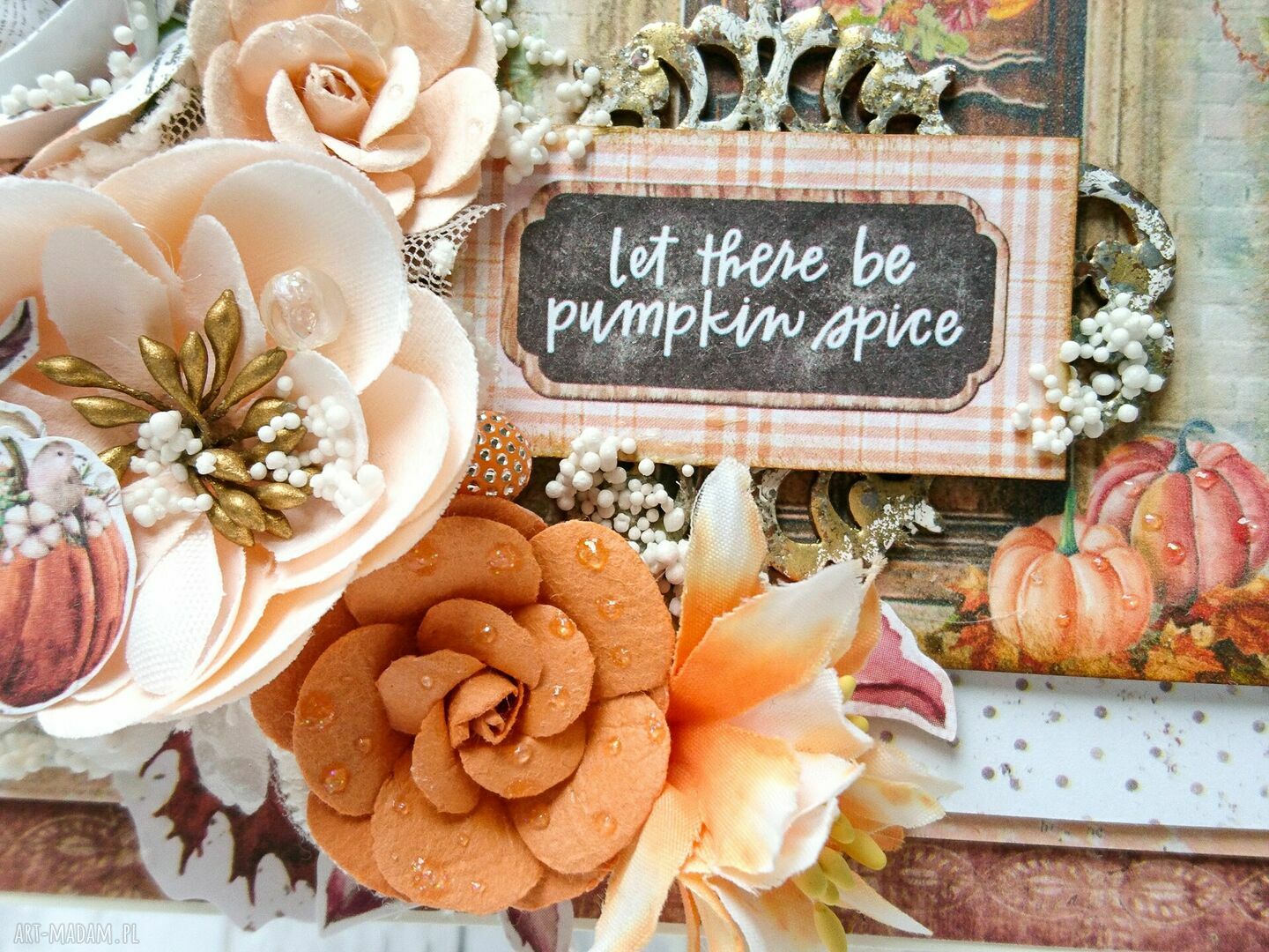 scrapbooking kartki: Jesienna kartka w ozdobnym pudełku HandMade