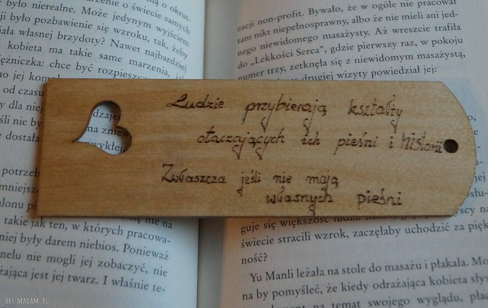 zakładki: Jesienna Secesja drewniana zakładka ręcznie wypalana hand made