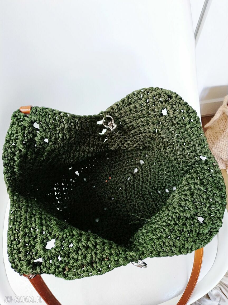 Torba jesienna Tulip Bag z sznurka poliestrowego Khaki na ramię