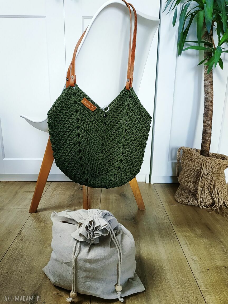 Torba jesienna Tulip Bag z sznurka poliestrowego Khaki na ramię