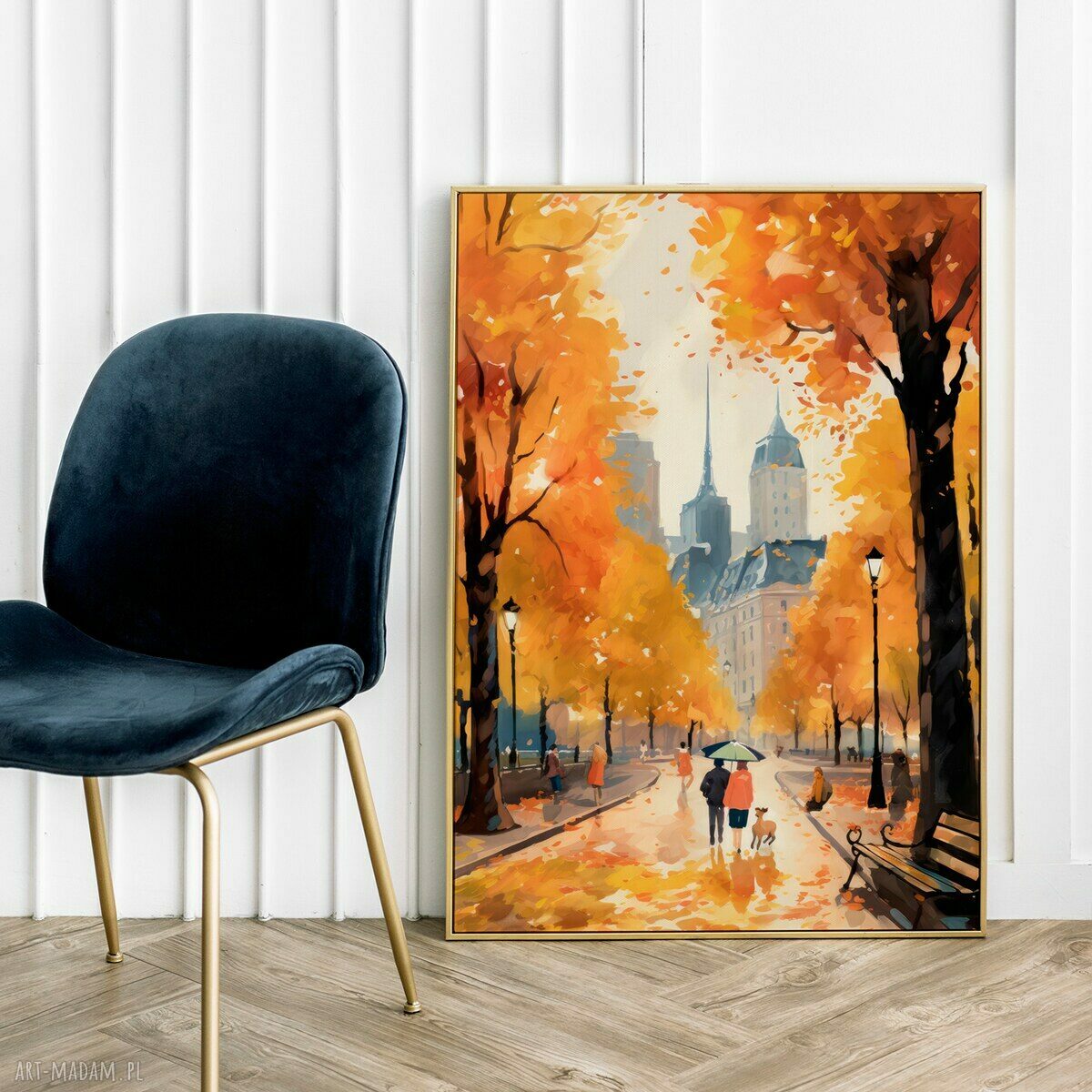 Plakat “Jesienne miasto” - format 30x40 cm - prezent dla dziewczyny