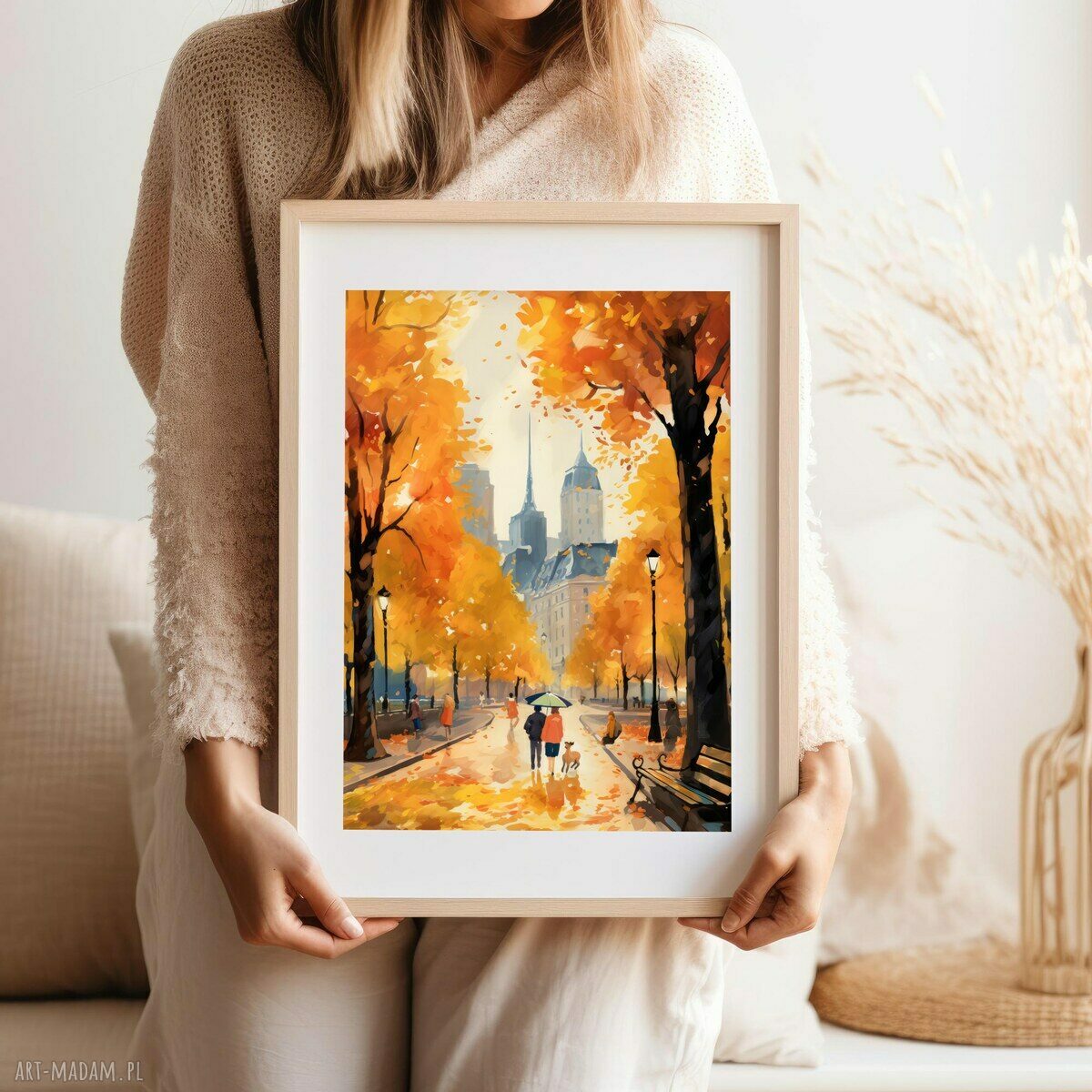 Jesienne miasto - plakat A4