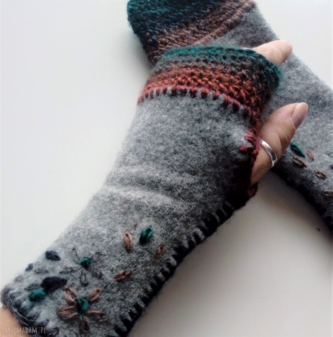 rękawiczki: rękawiczki mitenki ręcznie robione