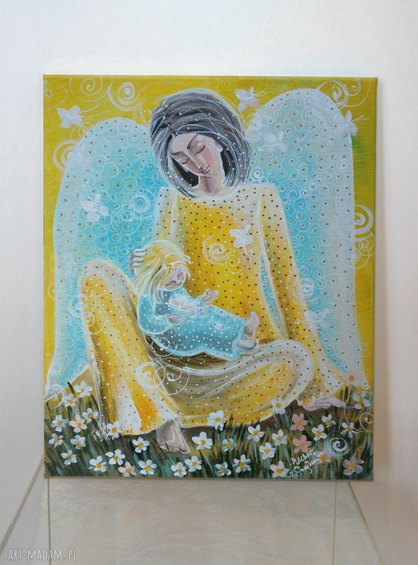 Jest na świecie piękna - obraz giclee z motywem mamy i dziecka na płótnie Canvas
