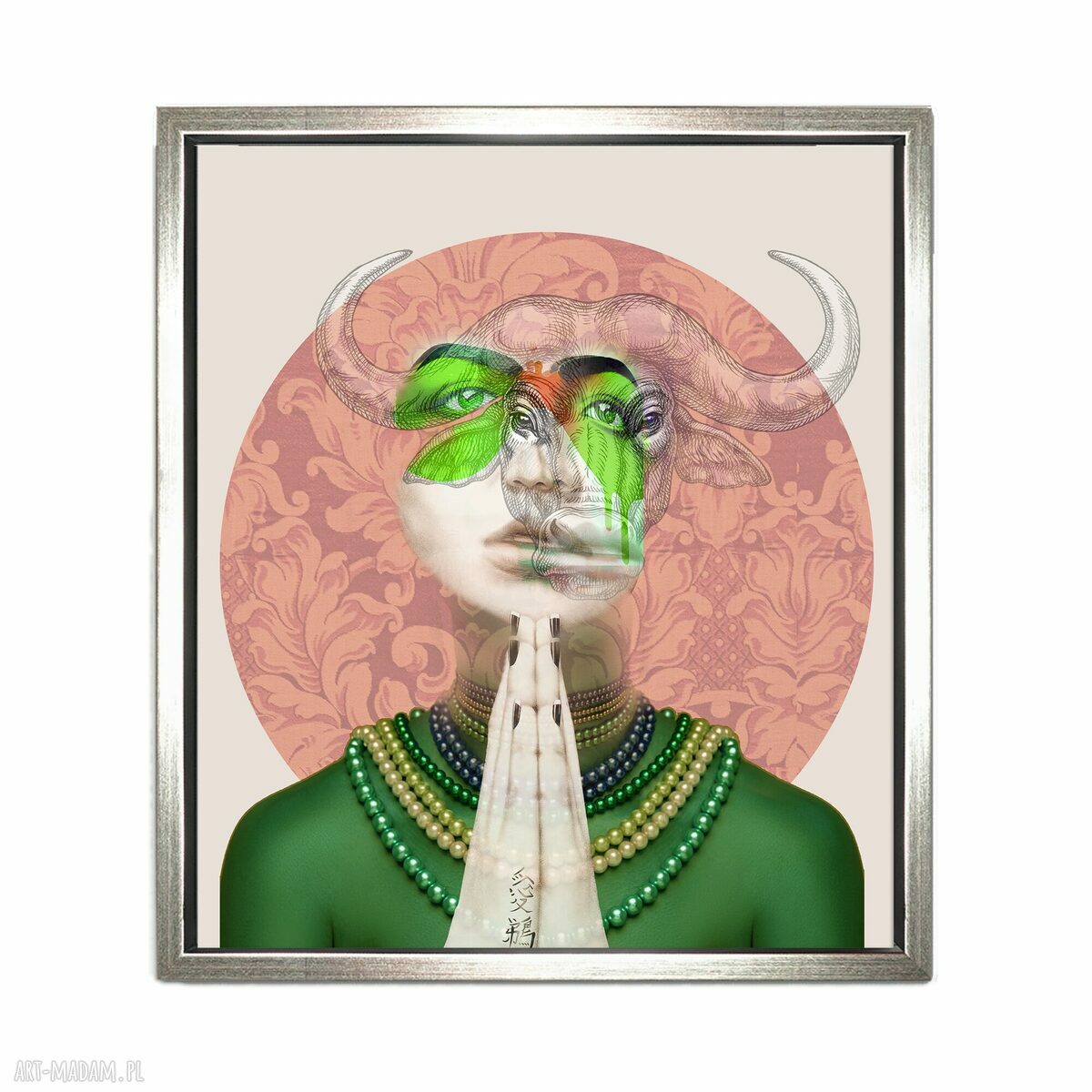 Grafika „Jestem z Wenus” - surrealistyczny kolaż cyfrowy 55x60 cm