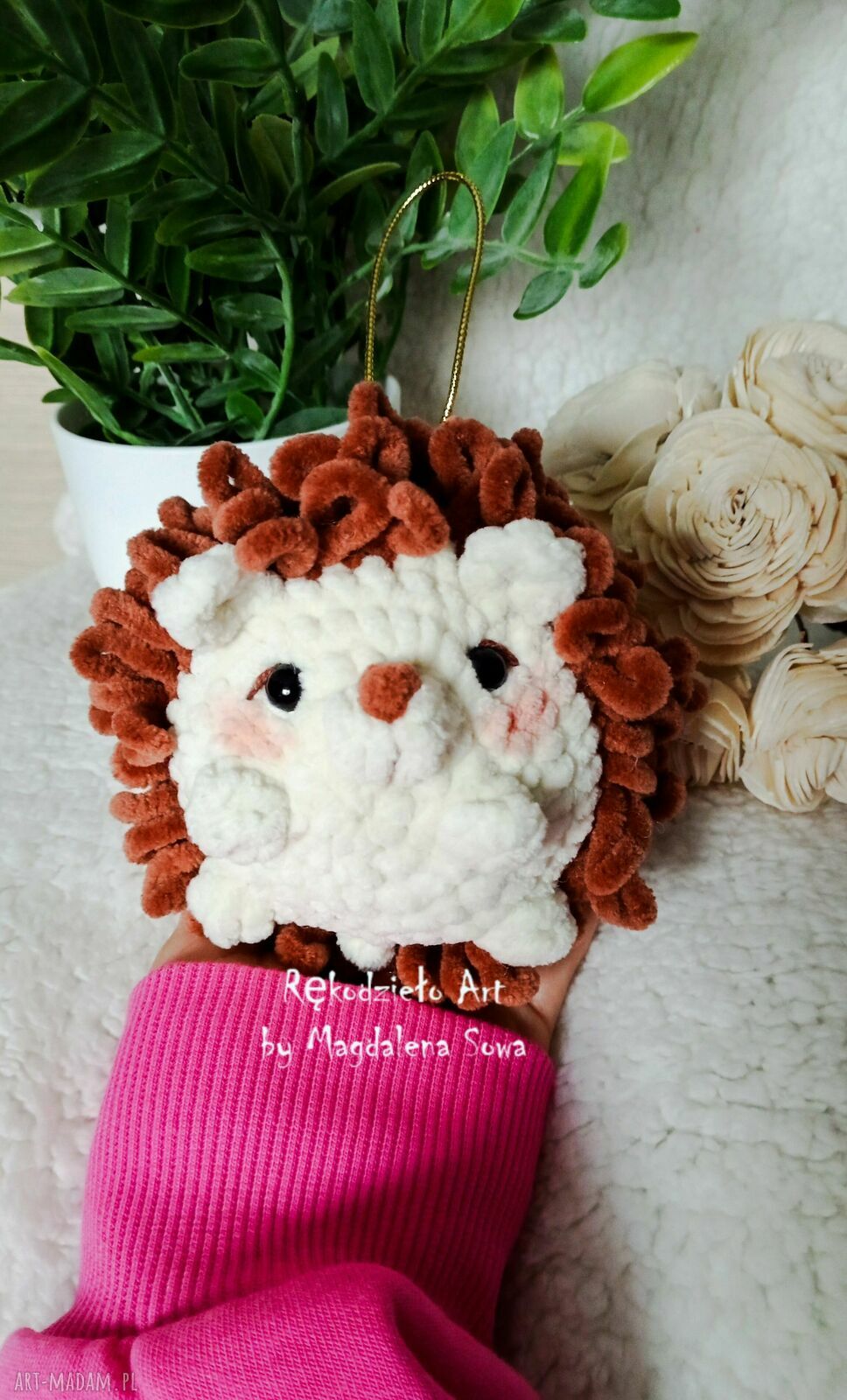 Jeżyk na szydełku - szydełkowa maskotka handmade dla dziecka