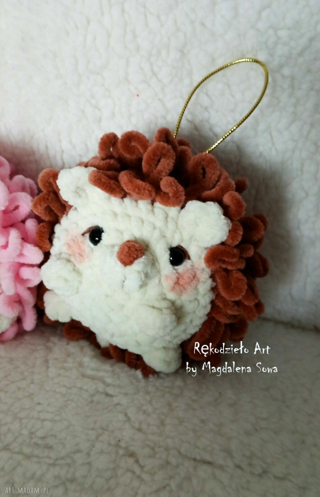 Jeżyk na szydełku - szydełkowa maskotka handmade dla dziecka