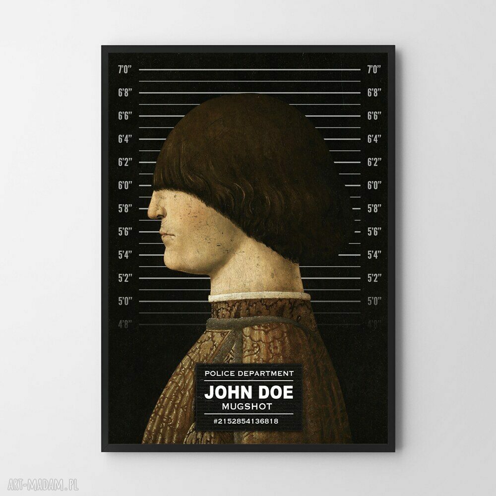 Plakat 30x40 cm John Doe do salonu - Hogstudio w odcieniach bieli, czerni i beżu