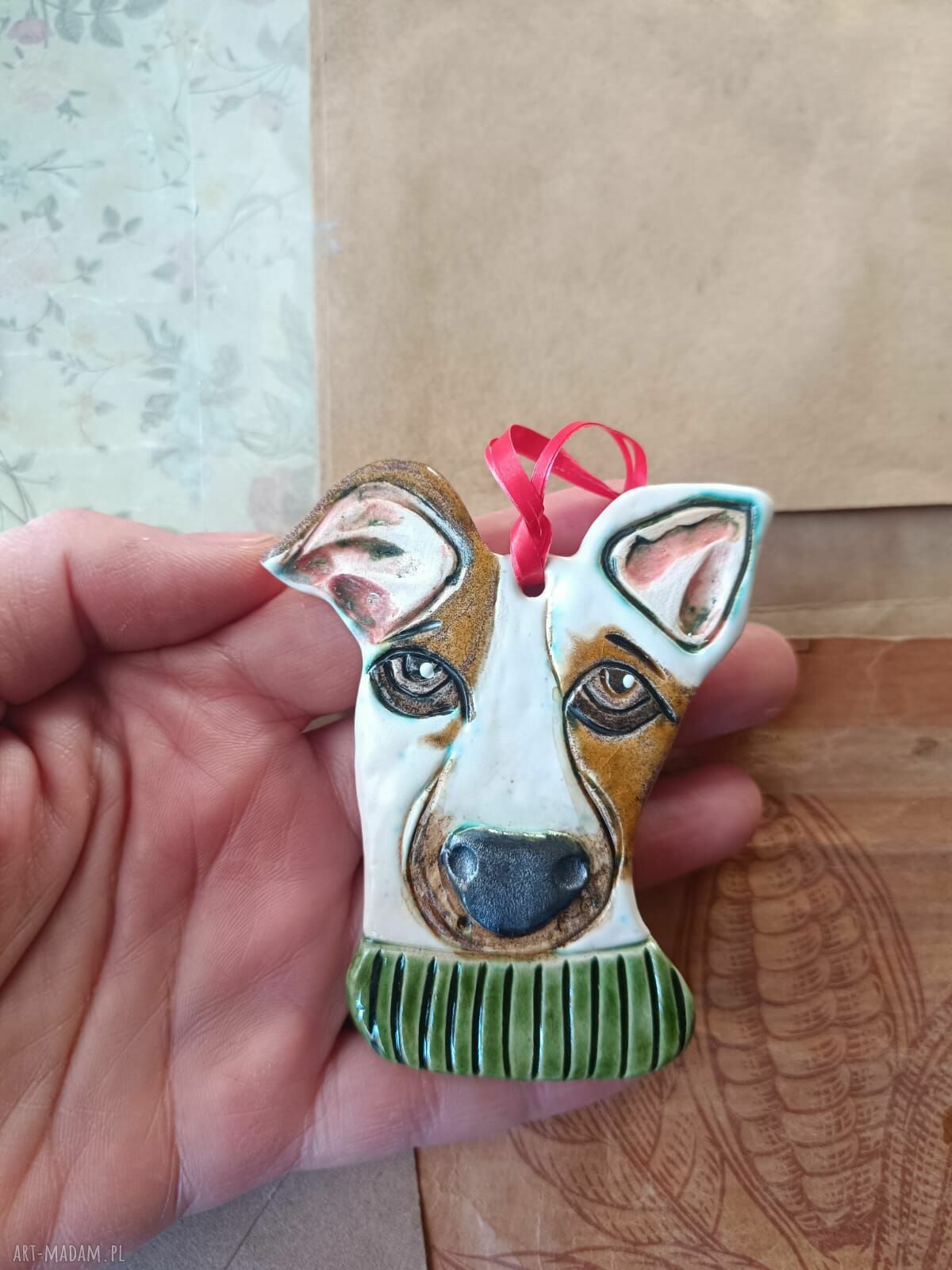 Zawieszka ceramiczna JRT w zielonym golfie
