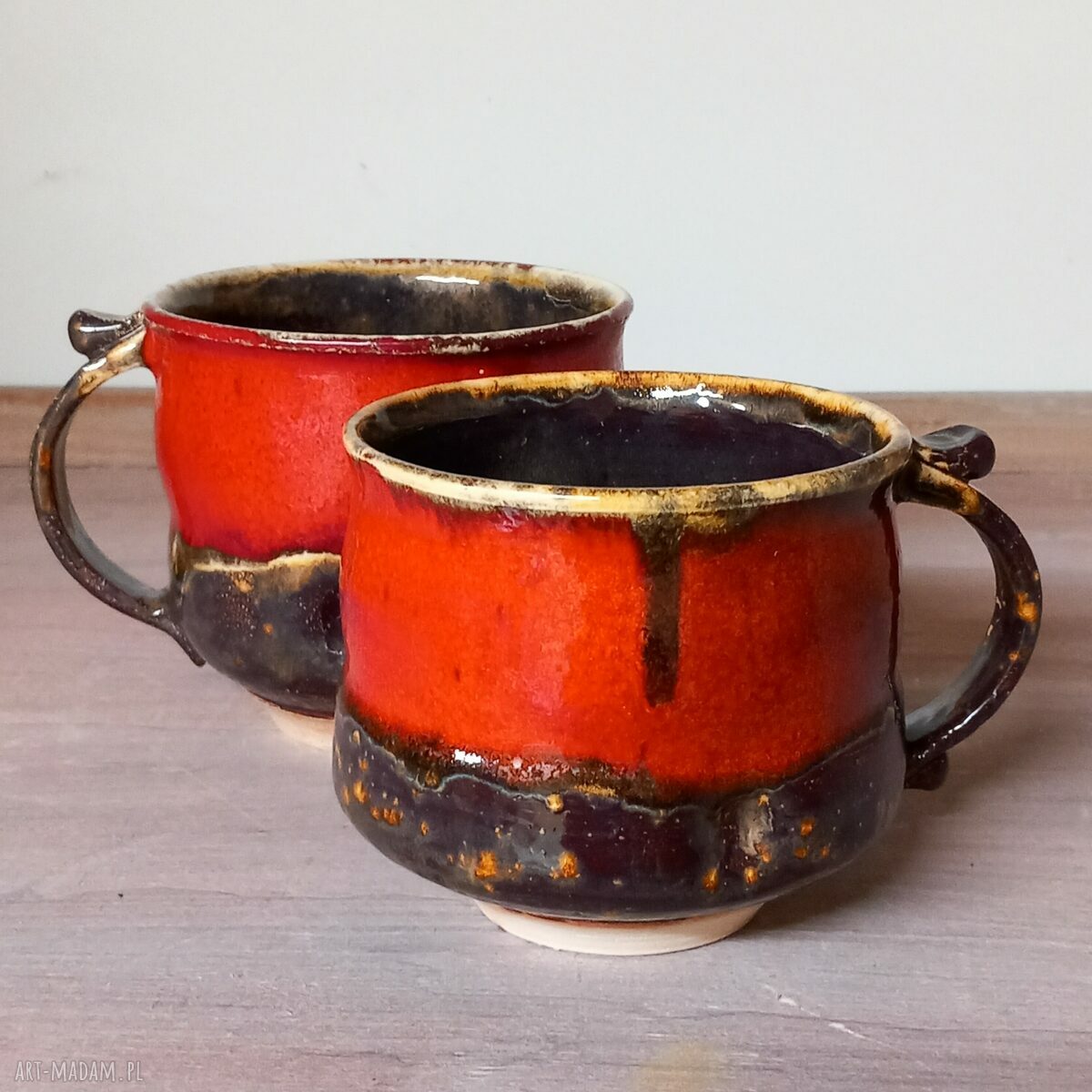 JUMBO para 2 kubków ceramicznych 450 ml - ręcznie formowane
