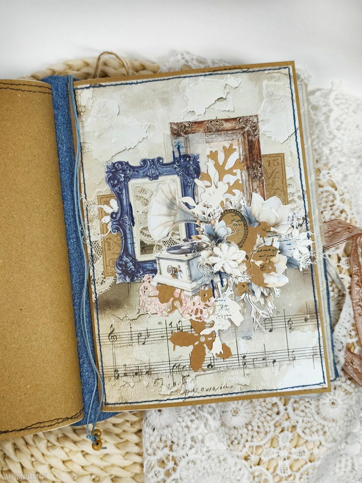 Notes junk journal A5 "Akwarela" - zapiski, zdjęcia i wspomnienia