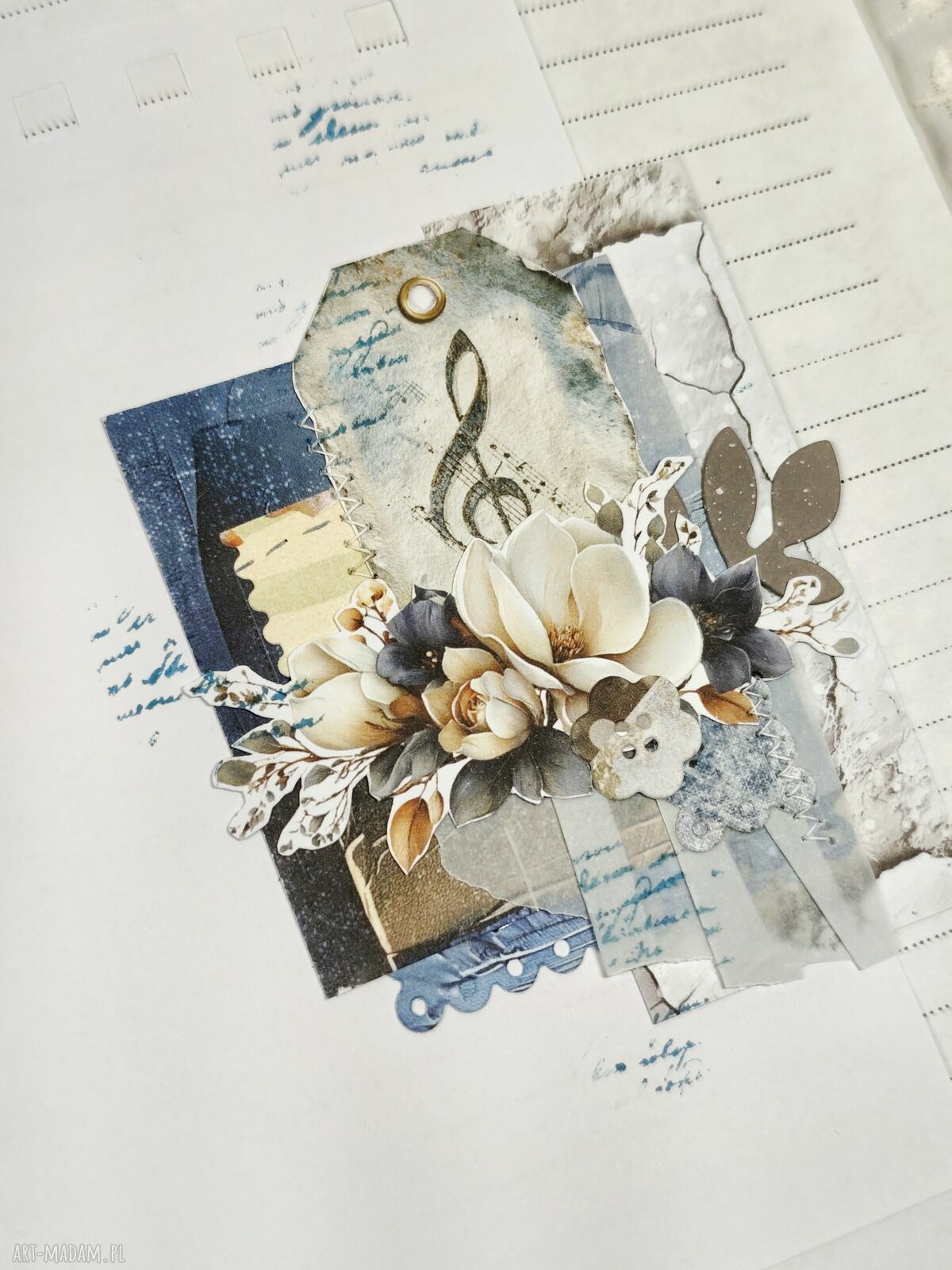 Notes junk journal A5 "Akwarela" - zapiski, zdjęcia i wspomnienia