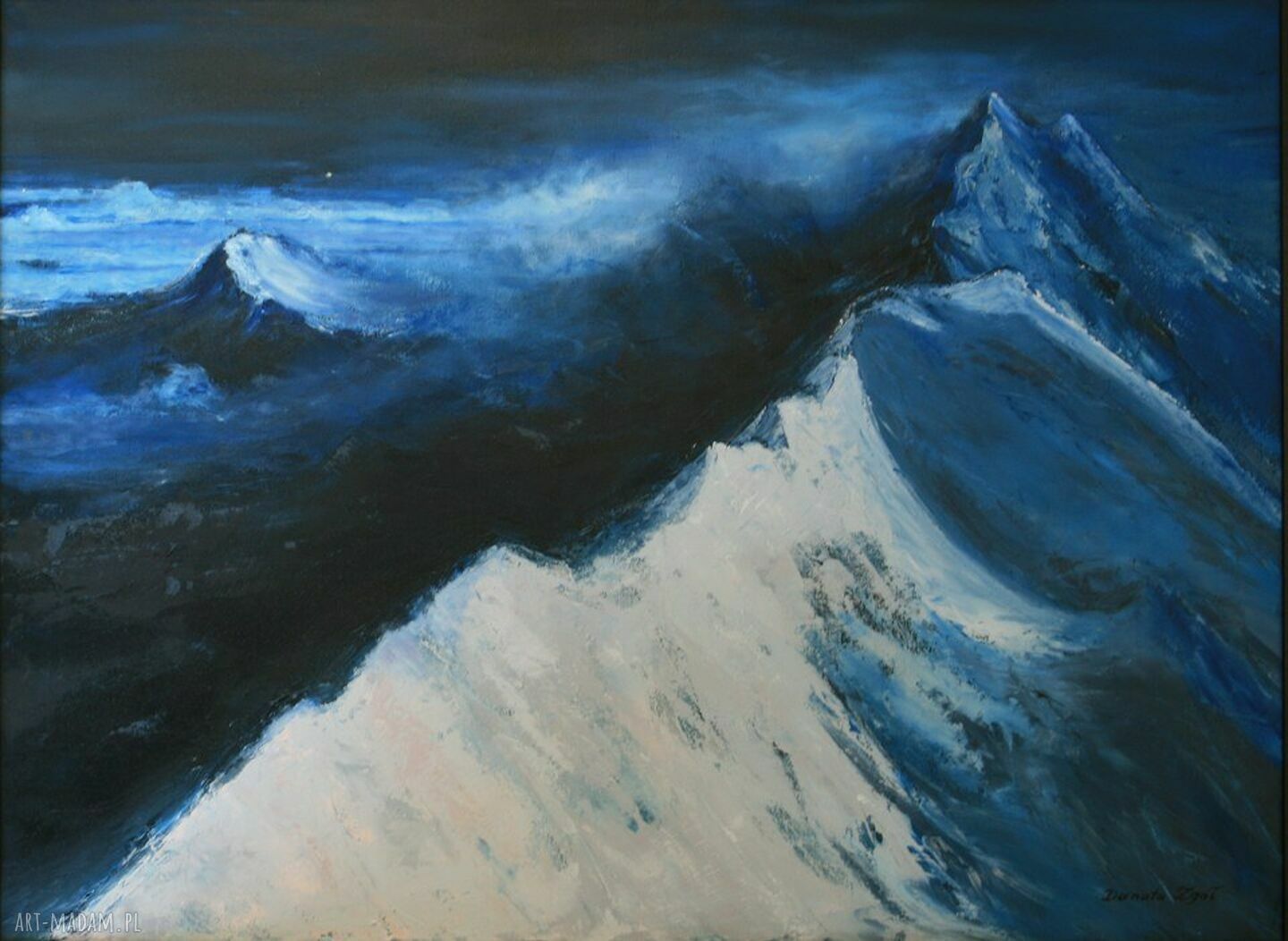 Autorski obraz olejny K 2 na płótnie 60x80 cm