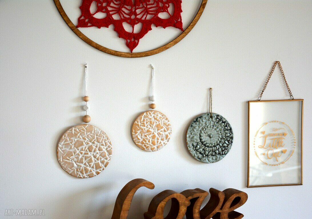 2 ceramiczne wisiory wisior na prezent od art Madam.pl
