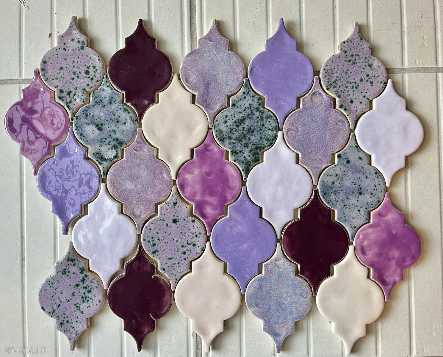 Kafle ceramiczne Arabesque - ręcznie robiony panel ścienny na ścianę