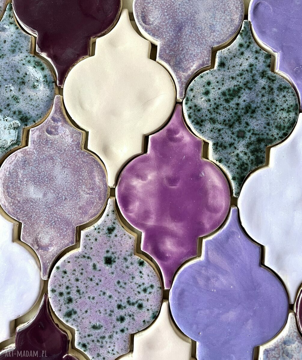 Kafle ceramiczne Arabesque - ręcznie robiony panel ścienny na ścianę