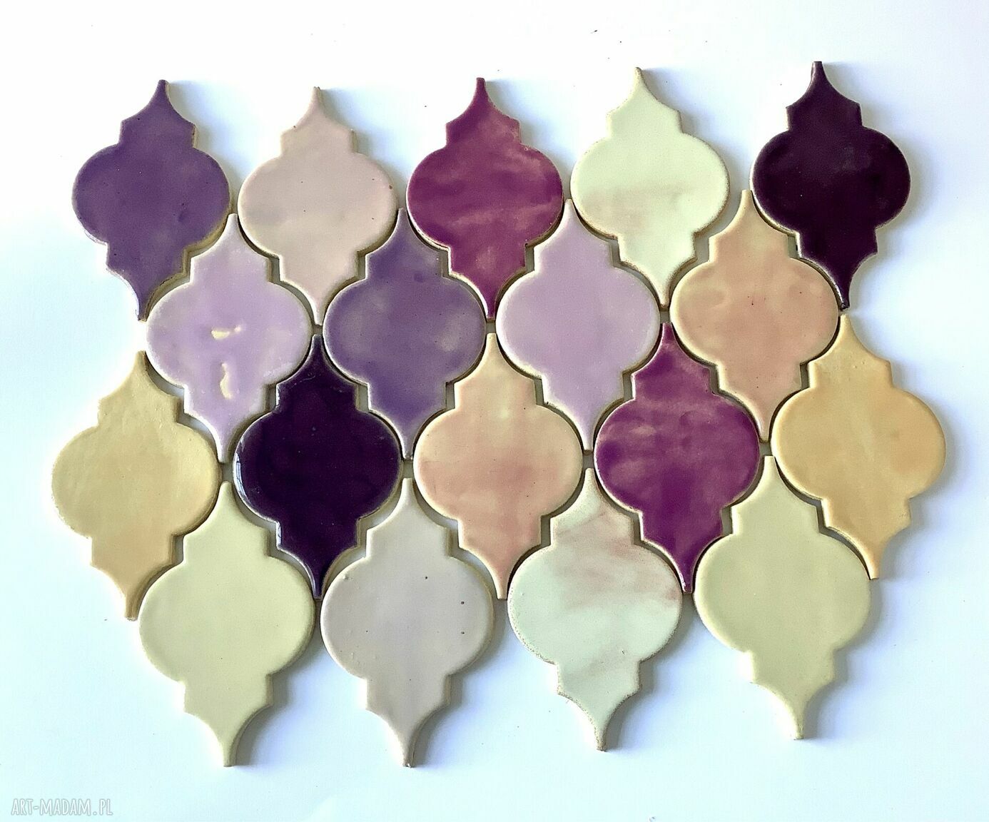 Kafle ceramiczne Arabesque - ręcznie robiony panel ścienny na ścianę