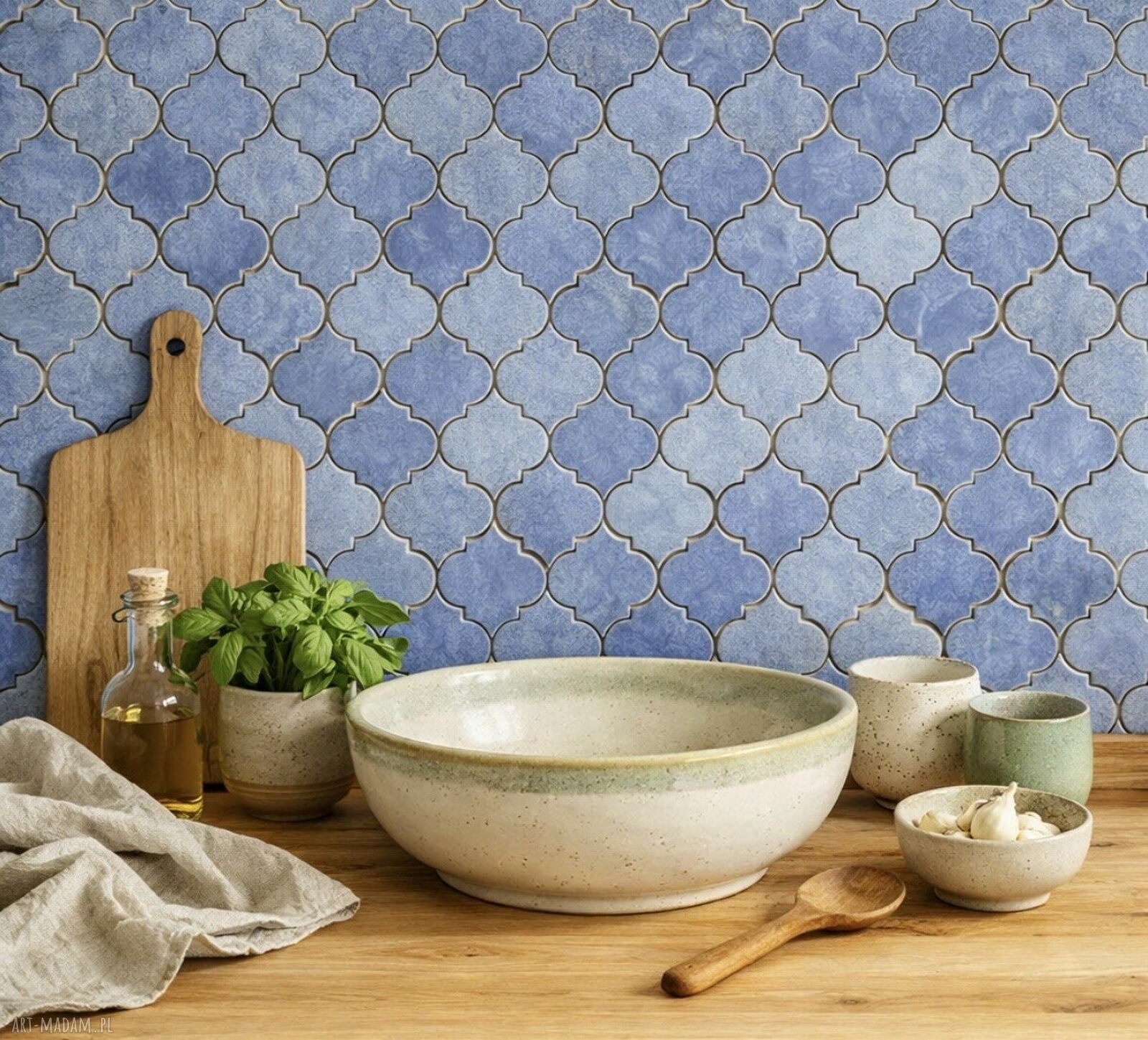 Ręcznie robione kafle ceramiczne w stylu marokańskim