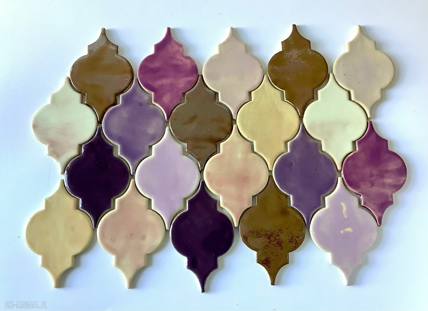 Kafle ceramiczne Arabesque - ręcznie robiony panel ścienny na ścianę