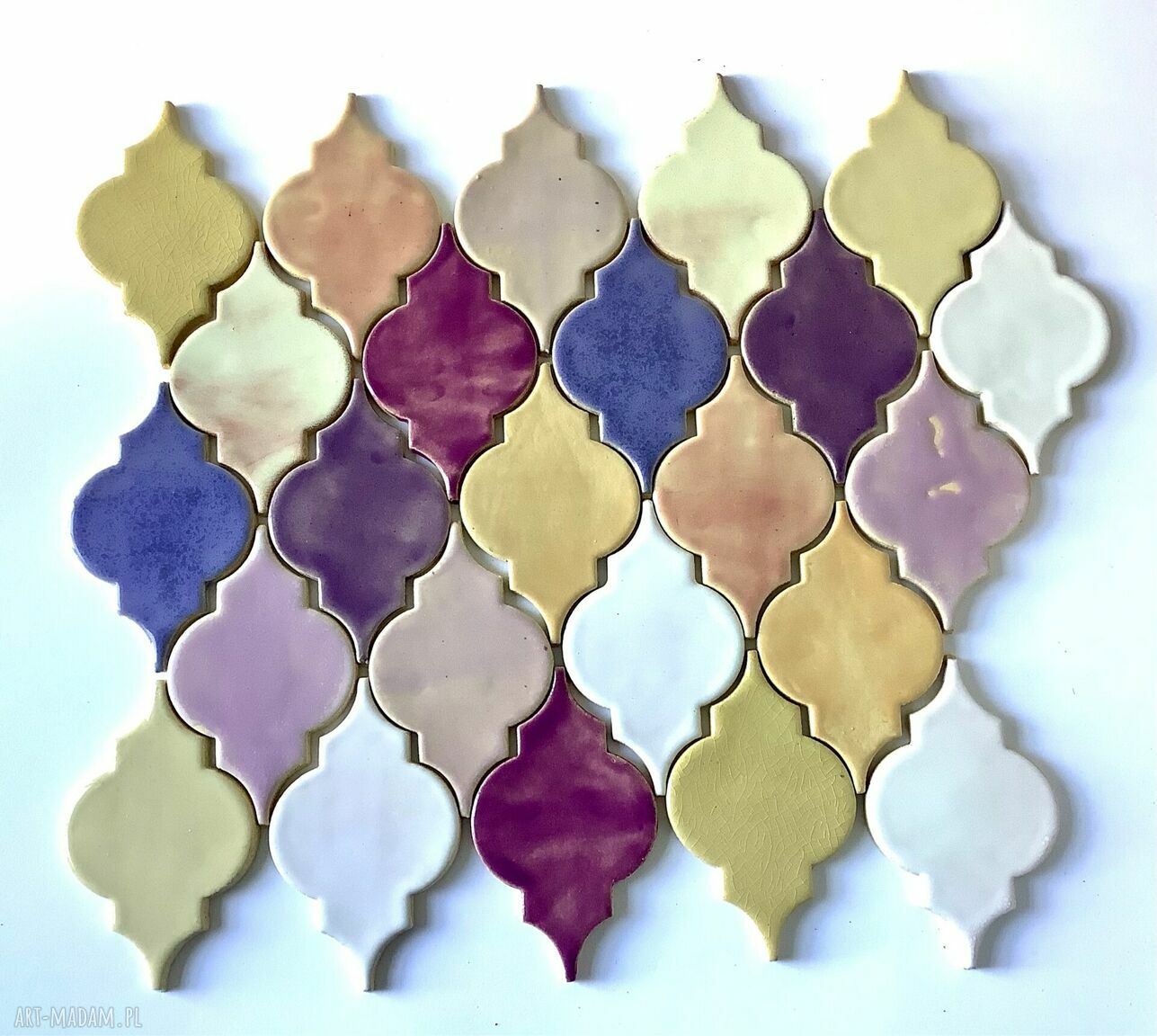 Kafle ceramiczne Arabesque - ręcznie robiony panel ścienny na ścianę