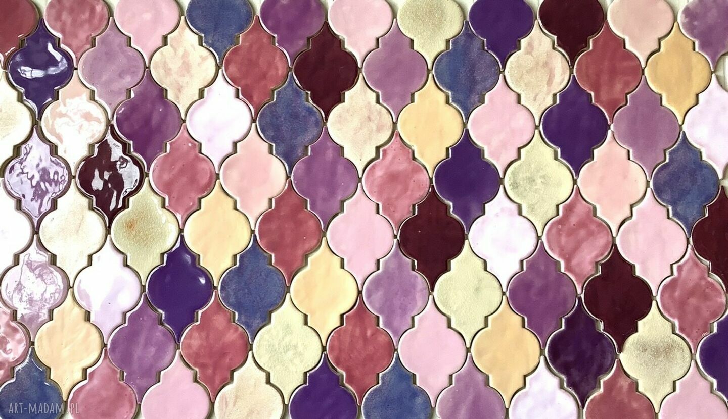 Kafle ceramiczne Arabesque - ręcznie robiony panel ścienny na ścianę