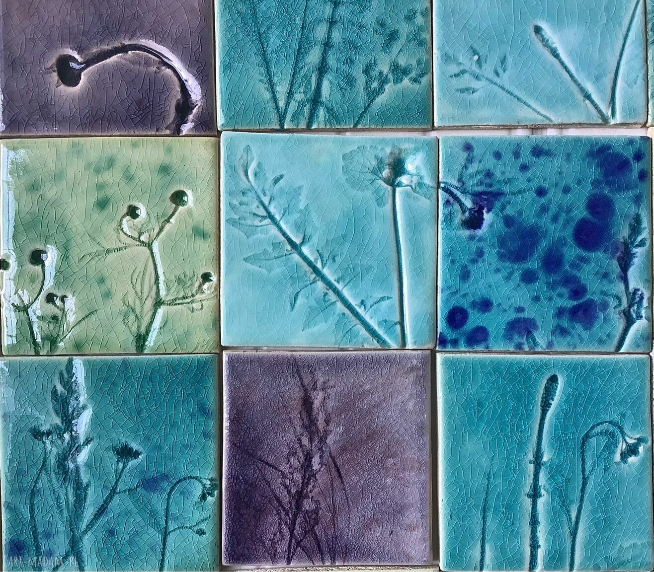 Kafle ceramiczne ręcznie robione Wiosenny ogród II