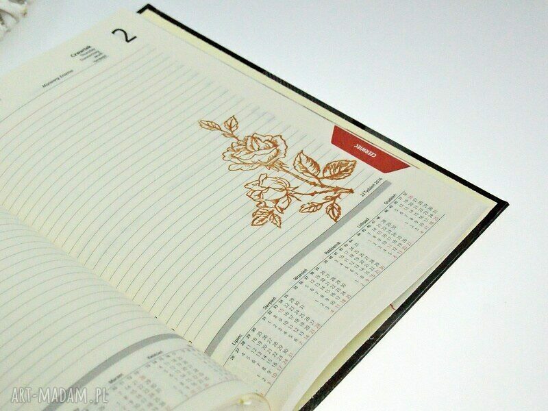 Kalendarz książkowy A5 "Wiosna w Paryżu" - prezent handmade