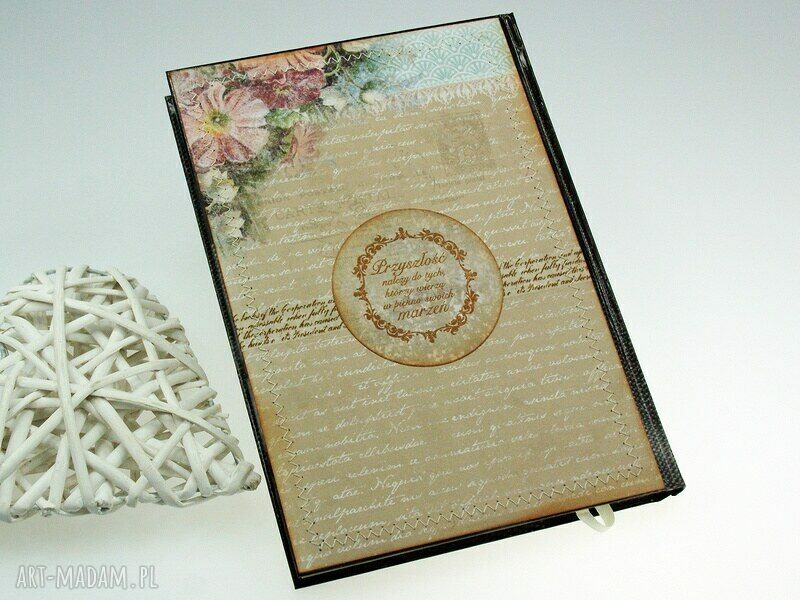 Kalendarz książkowy A5 2016 Kwiatowa Poczta - handmade scrapbooking