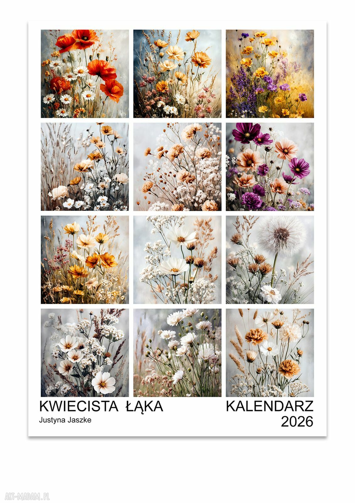 Kalendarz 2026 Kwiecista Łąka 15x21 cm
